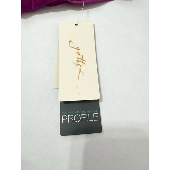 Profile By Gottex  NWT Sz 14 Warm Viola Standard Frill Me Bikini Swim Top - Picture 7 of 9